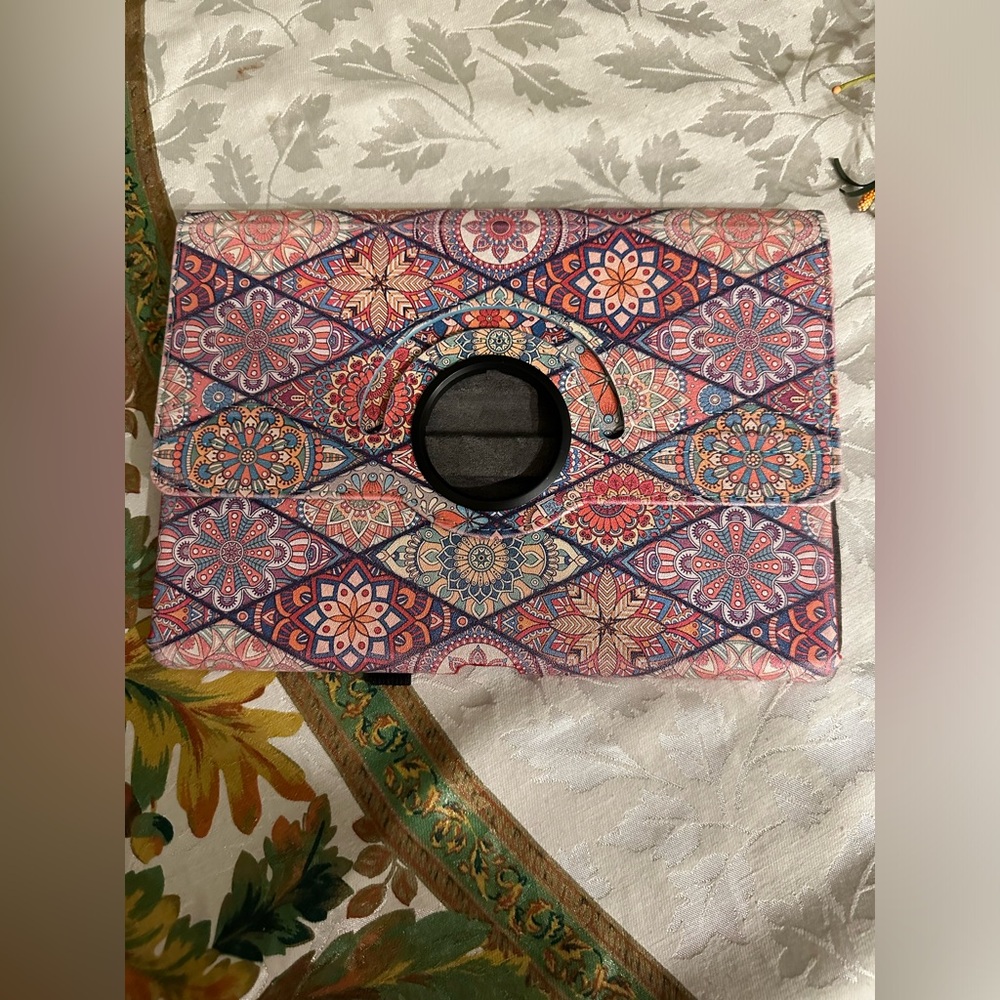 Multicolored iPad case/ cover 9.7 x 6.75 inches folding